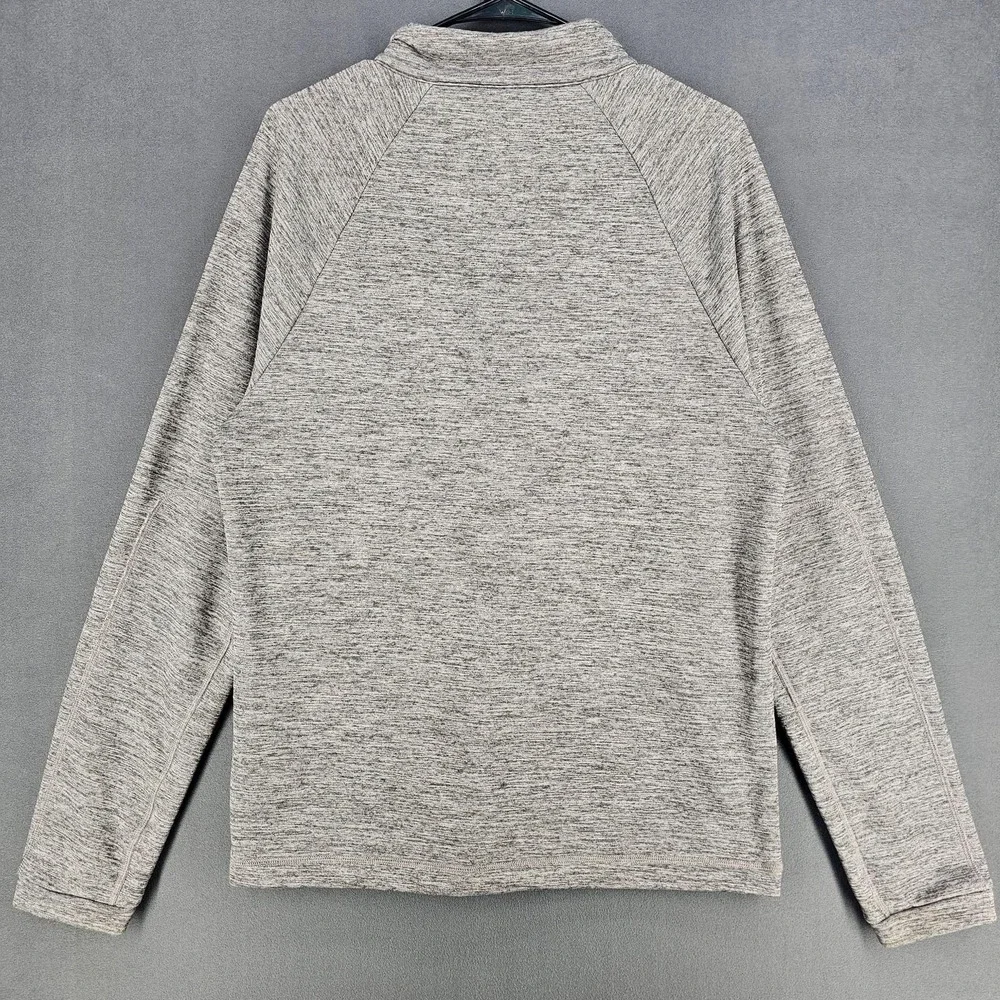 Municipal Sport Utility Gear Pullover Mens Small Gray 1/4 Zip Mock Neck Athletic